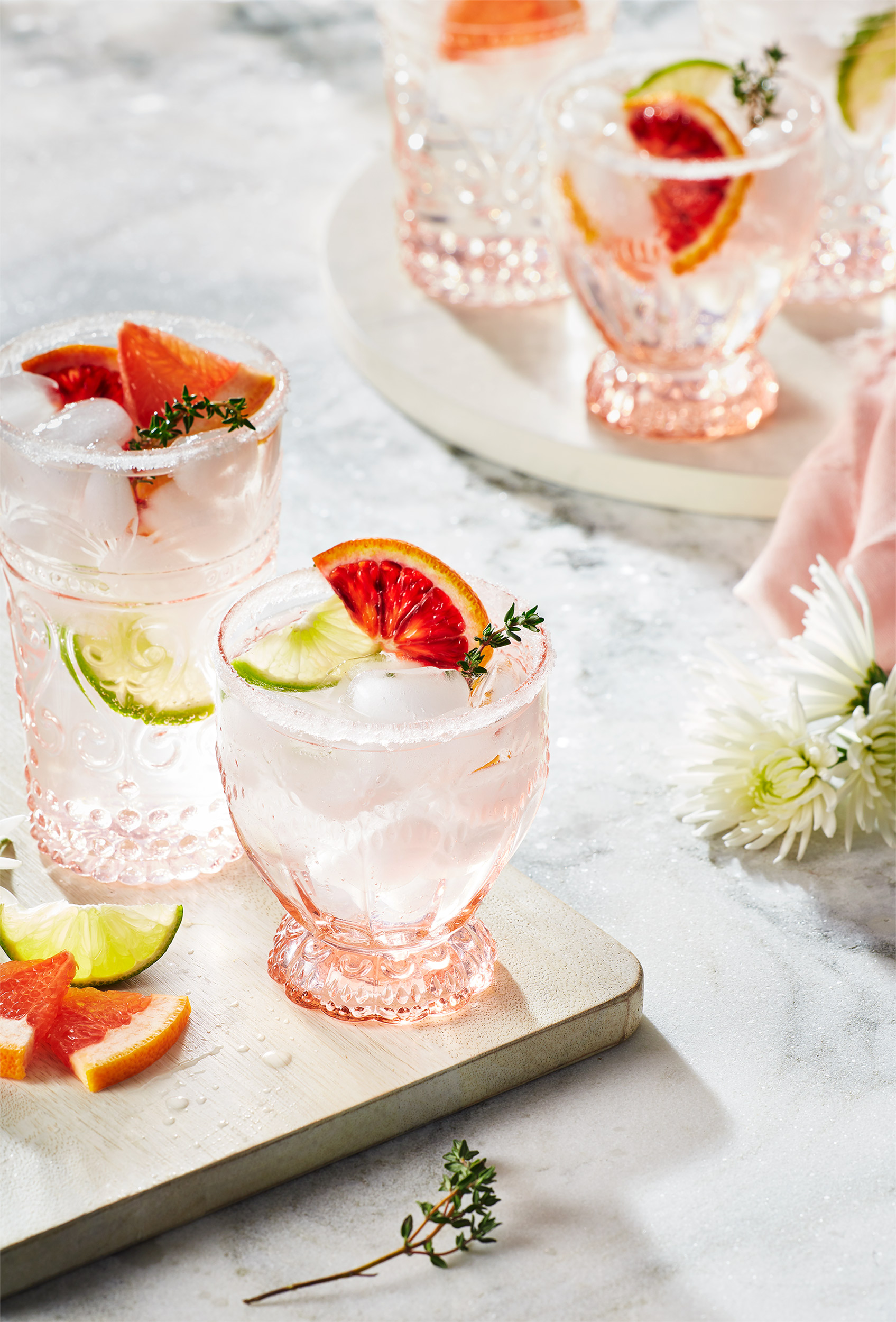 Blood Orange and Lime Gin and Tonic